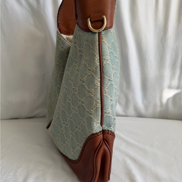 Gucci light denim and brown leather Jackie Hobo - Picture 2 of 8